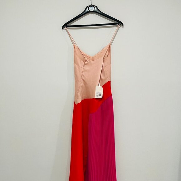 CUSHNIE Women's Combo Blush Cross Back Dress Size 0 - Picture 6 of 9